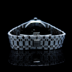Circle Iced Out Men’s Watch – White with Pure Diamonds ELV-DW-004