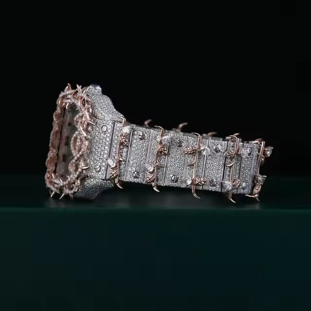 Elvora Elegant White Dial Rose Gold Watch for Women
