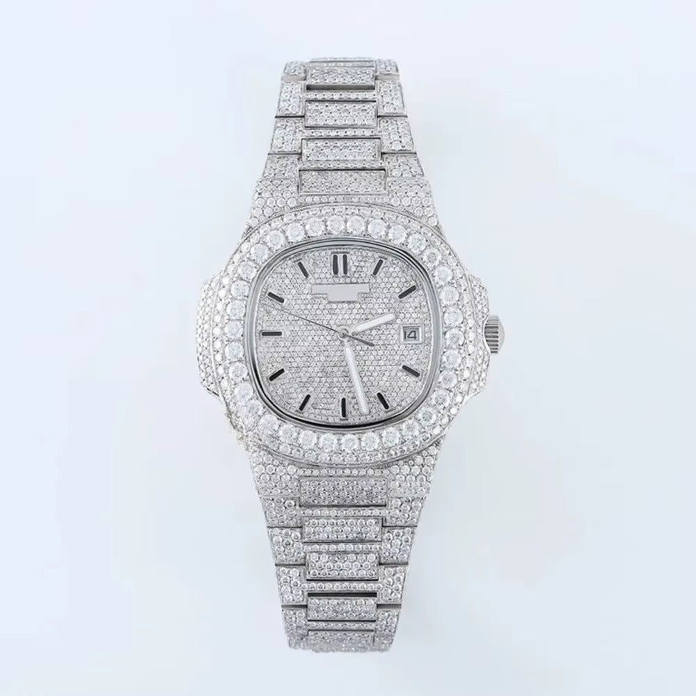 Elvora Silver Dial Metal Strap Watch for Men