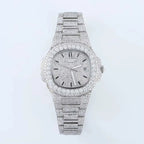 Elvora Silver Dial Metal Strap Watch for Men