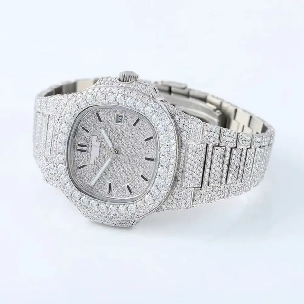Elvora Silver Dial Metal Strap Watch for Men