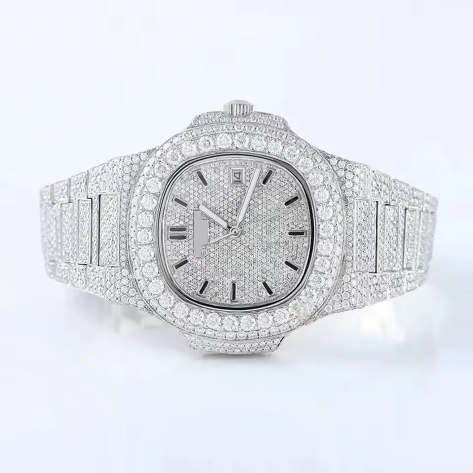 Elvora Silver Dial Metal Strap Watch for Men