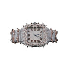 Elvora Elegant White Dial Rose Gold Watch for Women