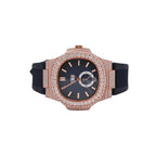 Elvora Crystal Bezel Black Watch for Women