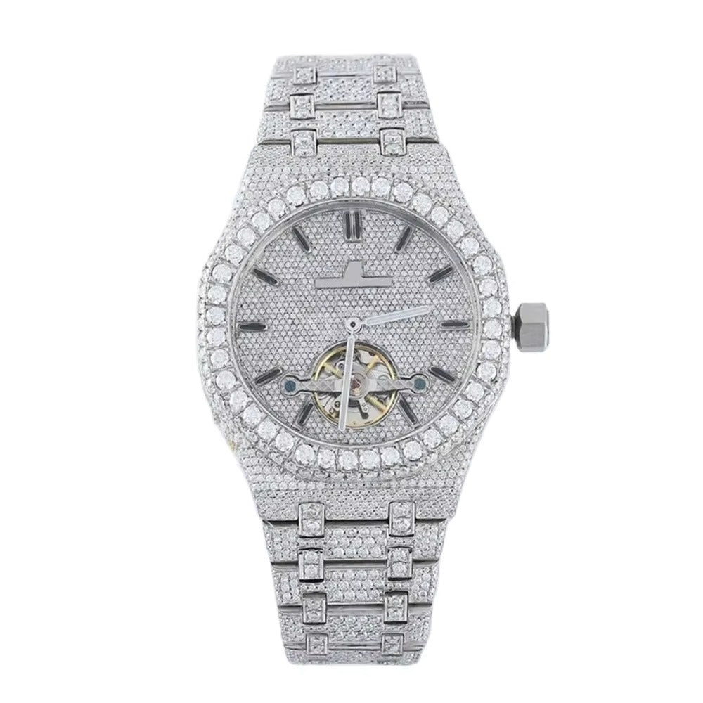 Elvora Silver Dial Metal Strap Watch for Men